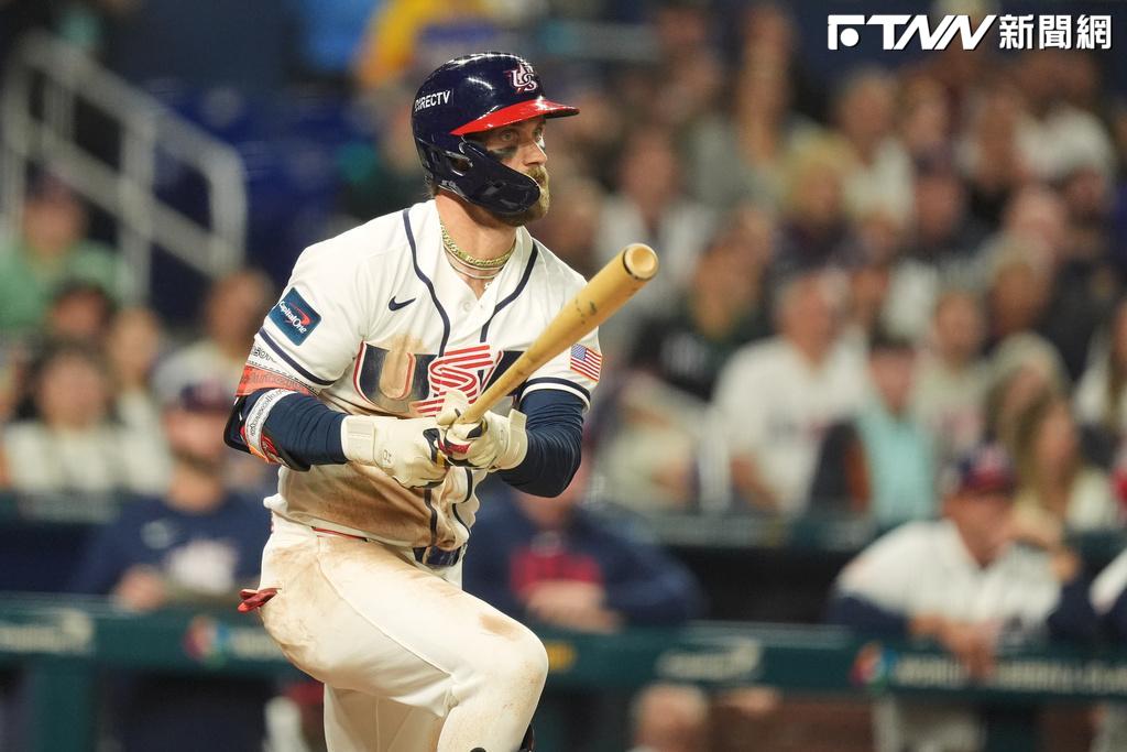 WBC／還有得打！哈波大棒一揮轟出追平2分砲　8局下美國2：2追平比數